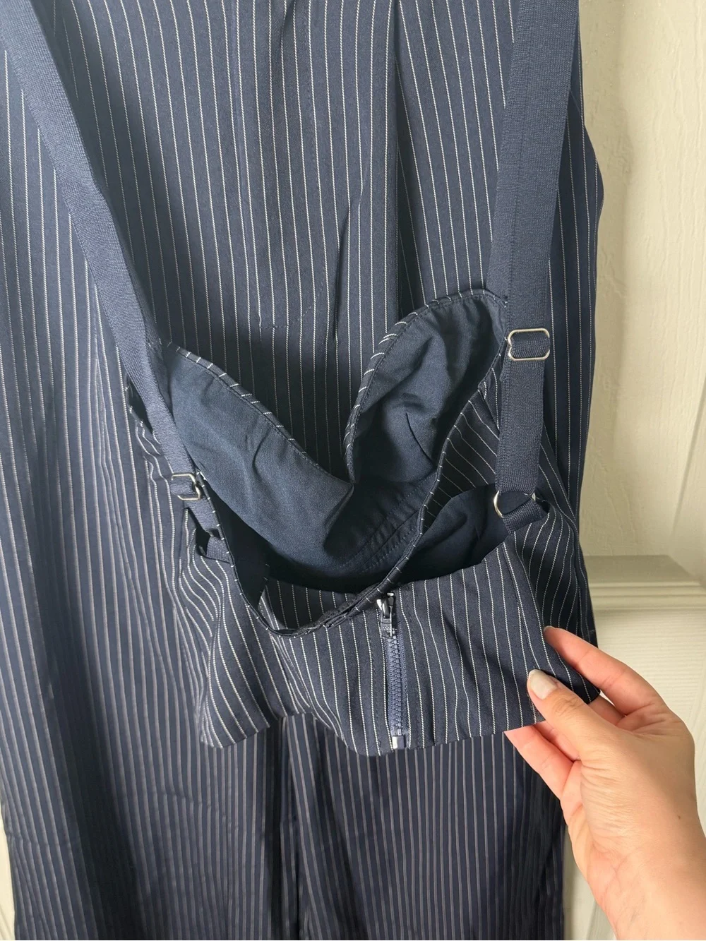 Princess Polly Briana Set Navy Pinstripe 0